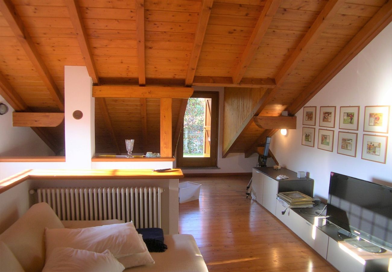 Ferienhaus in Pisano - Chalet Dania with garden, pool and lake view